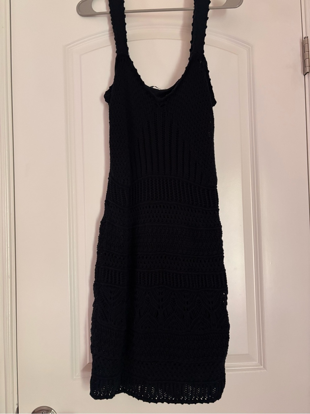 Abercrombie & Fitch Black Crochet Dress